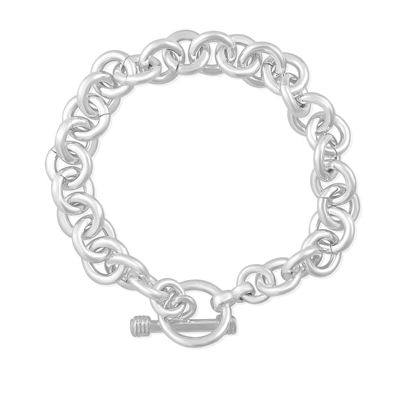 B-006-X Large Round Link Charm Bracelet - No Charm | Teeda