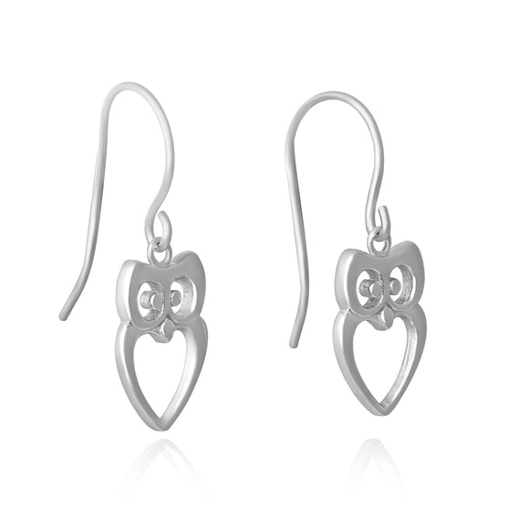 E-7000 Owl French Wire Earrings