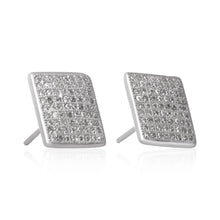EZ-7062 Square Micropavé Cubic Zirconia Earrings | Teeda