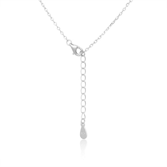 Extendible Necklace Clasp - Rhodium Plated