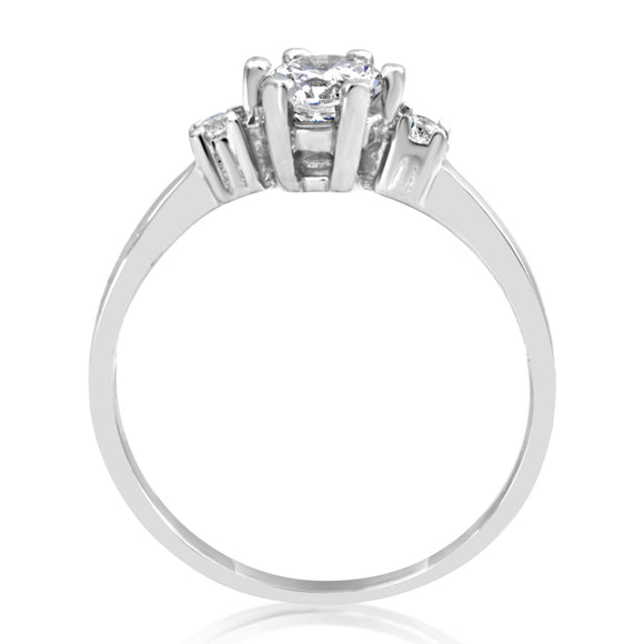 RSZ-2143 Cubic Zirconia Engagement Wedding Ring Set