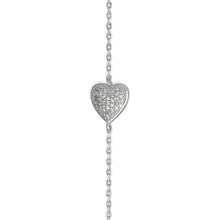 BZ-7011 Pavé Heart Cubic Zirconia Bracelet | Teeda