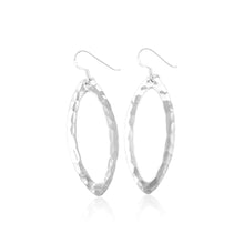 E-1526 Hammered Finish Open Marquise French Wire Earrings | Teeda