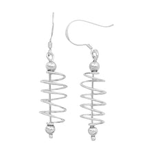 E-1890 Bar Spiral Dangle Earrings | Teeda