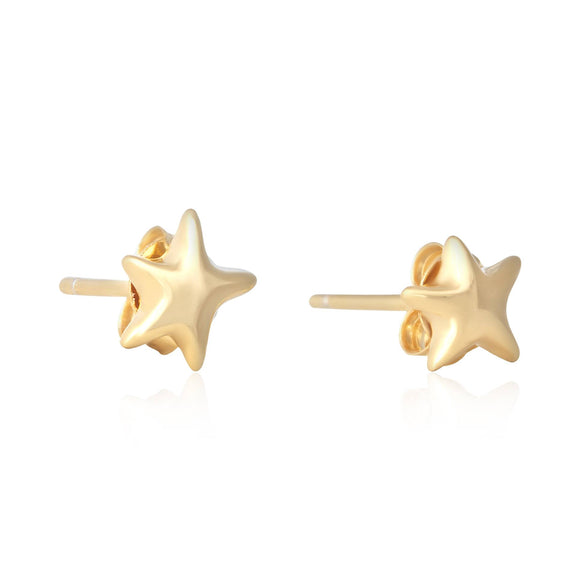 E-7006 Puffy Star Stud Earrings