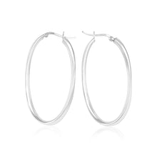 EHS-9006 Oval Wave Snap Hoop Earrings | Teeda