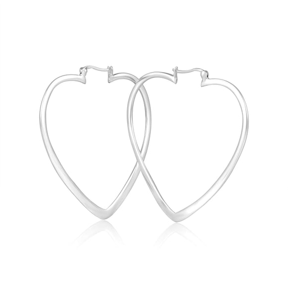 EHS-9014 Heart Snap Hoop Earrings