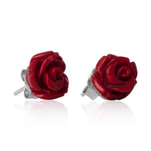EP-7025 Rose Stud Earrings 8mm | Teeda