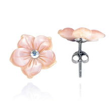 EP-7031-K Flower Stud Earrings 14mm - Pink | Teeda
