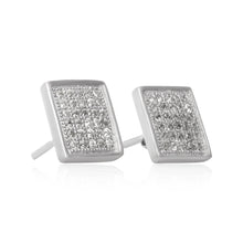 EZ-7060 Square Micropavé Cubic Zirconia Earrings | Teeda