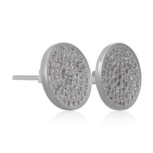 EZ-7061 Disc Micropavé Cubic Zirconia Earrings | Teeda