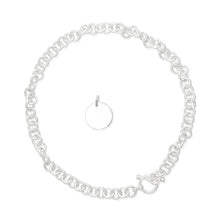 N-002-D Med Round Link Charm Necklace - Disc | Teeda