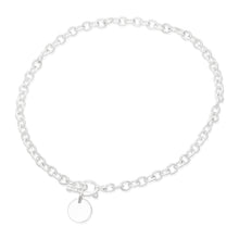 N-007-D Sm Oval Link Charm Necklace - Disc | Teeda