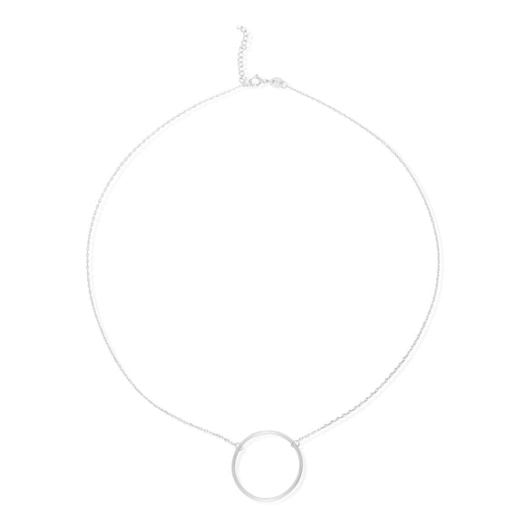 N-7000 Thin Circle Charm and Necklace Set