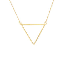 N-7001 Thin Triangle Charm and Necklace Set - Gold Plated | Teeda