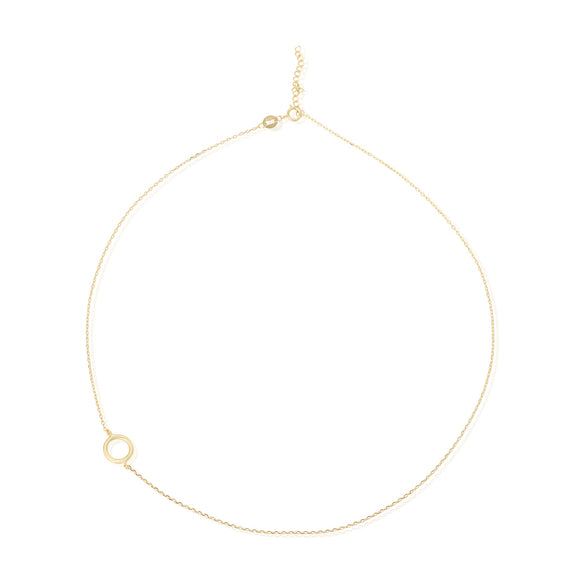 N-7006 Open Circle Charm Necklace