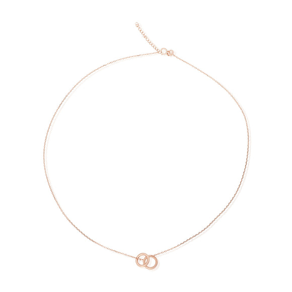 N-7008 Twin Circles Charm Necklace