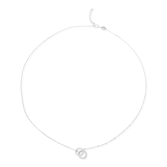 N-7008 Twin Circles Charm Necklace