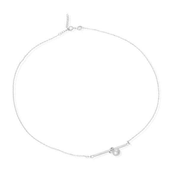 N-7012 Bar and Ball Charm and Necklace Set