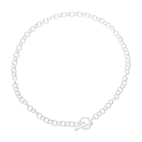 N-811-X Sm Round Rolo Link Necklace - No Charm | Teeda