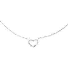 NZ-7000 Open Heart Cubic Zirconia Necklace | Teeda