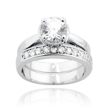 RSZ-1010 Cubic Zirconia Engagement Wedding Ring Set | Teeda