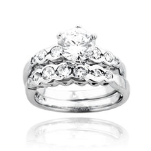 RSZ-1020 Cubic Zirconia Engagement Wedding Ring Set | Teeda