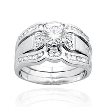 RSZ-1060 Cubic Zirconia Engagement Wedding Ring Set | Teeda
