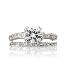 RSZ-2144 Cubic Zirconia Engagement Wedding Ring Set | Teeda