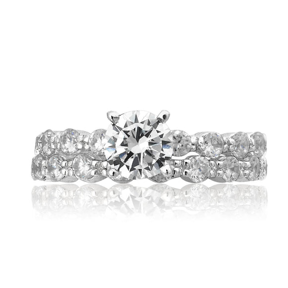 RSZ-2150 Cubic Zirconia Engagement Wedding Ring Set | Teeda