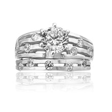 RSZ-2155 Constellation CZ Engagement Wedding Ring Set | Teeda