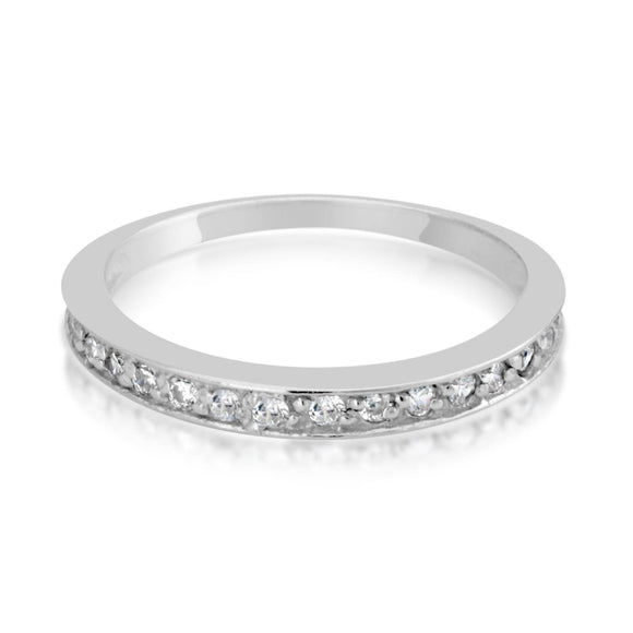 RSZ-2158 Halo CZ Engagement Wedding Ring Set