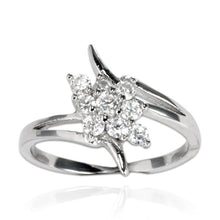 RZ-7083 Wave and CZ Cluster Ring | Teeda