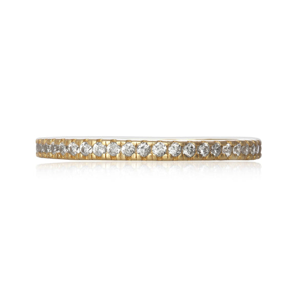 RZ-7156 Nouveau Cubic Zirconia Eternity Ring - Gold-Plated | Teeda