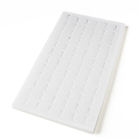 S-R-072-W Ring and Toe Ring Foam Pad Fits 72 Rings - White | Teeda